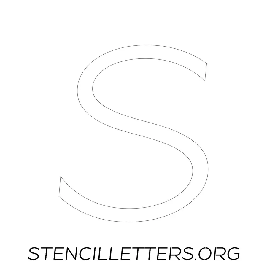 3 Inch Free Printable Individual 34 Italic Uppercase Letter Stencils