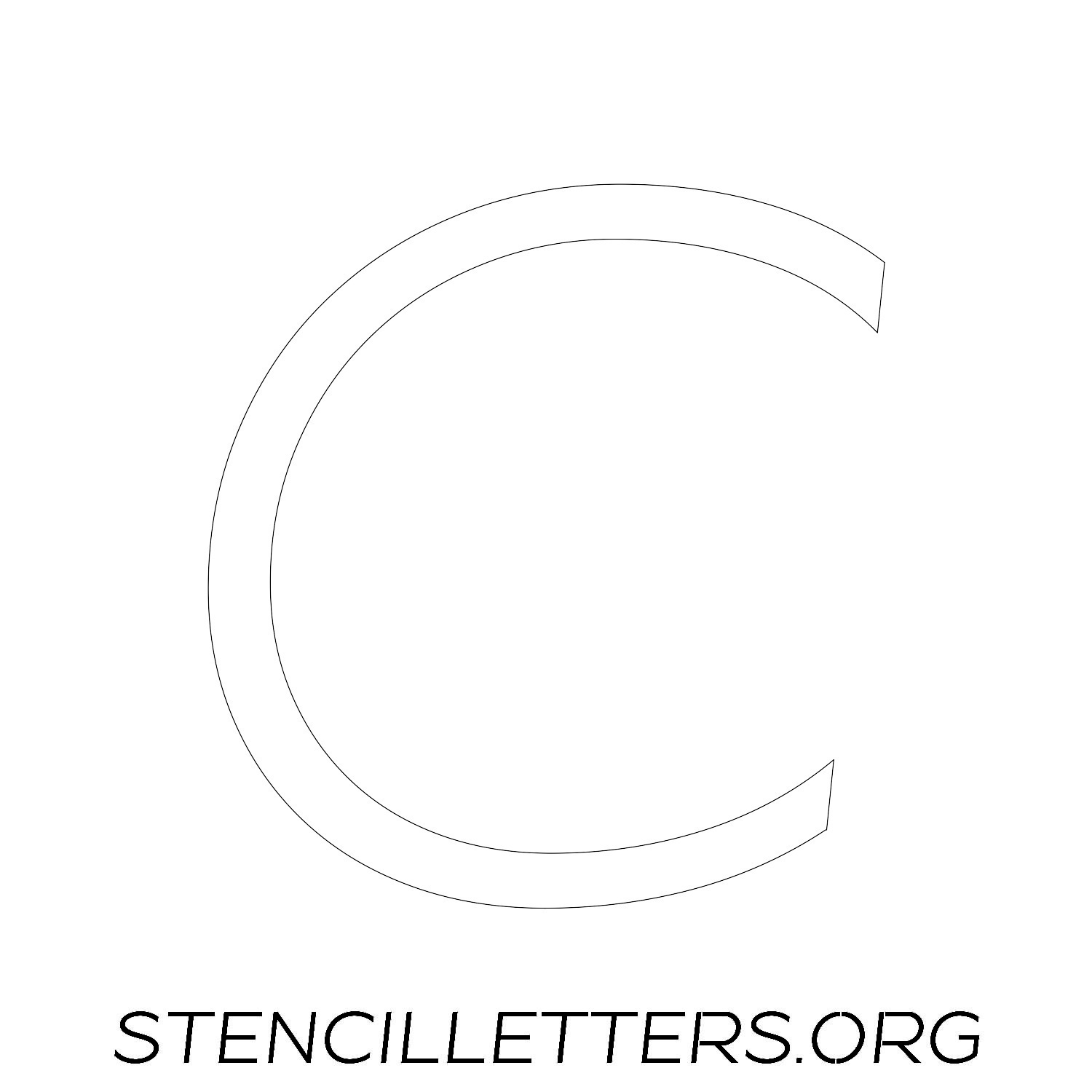 5 Inch Free Printable Individual 34 Italic Uppercase Letter Stencils ...