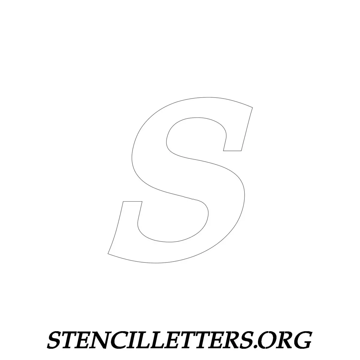 4 Inch Free Printable Individual 35 Italic Lowercase Letter Stencils