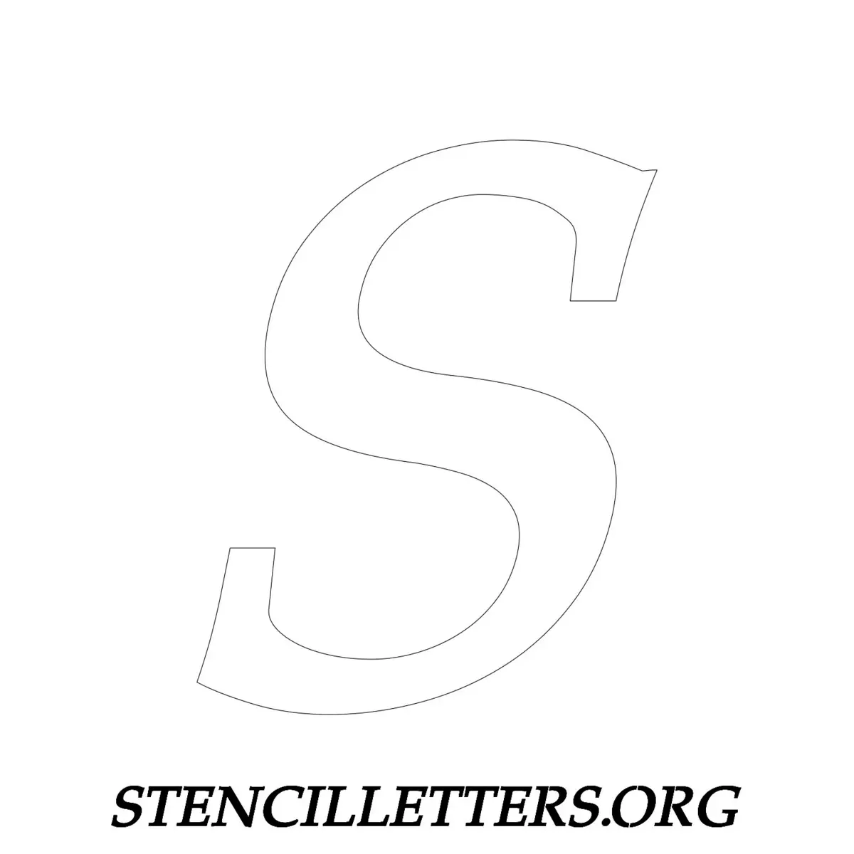4 Inch Free Printable Individual 35 Italic Uppercase Letter Stencils