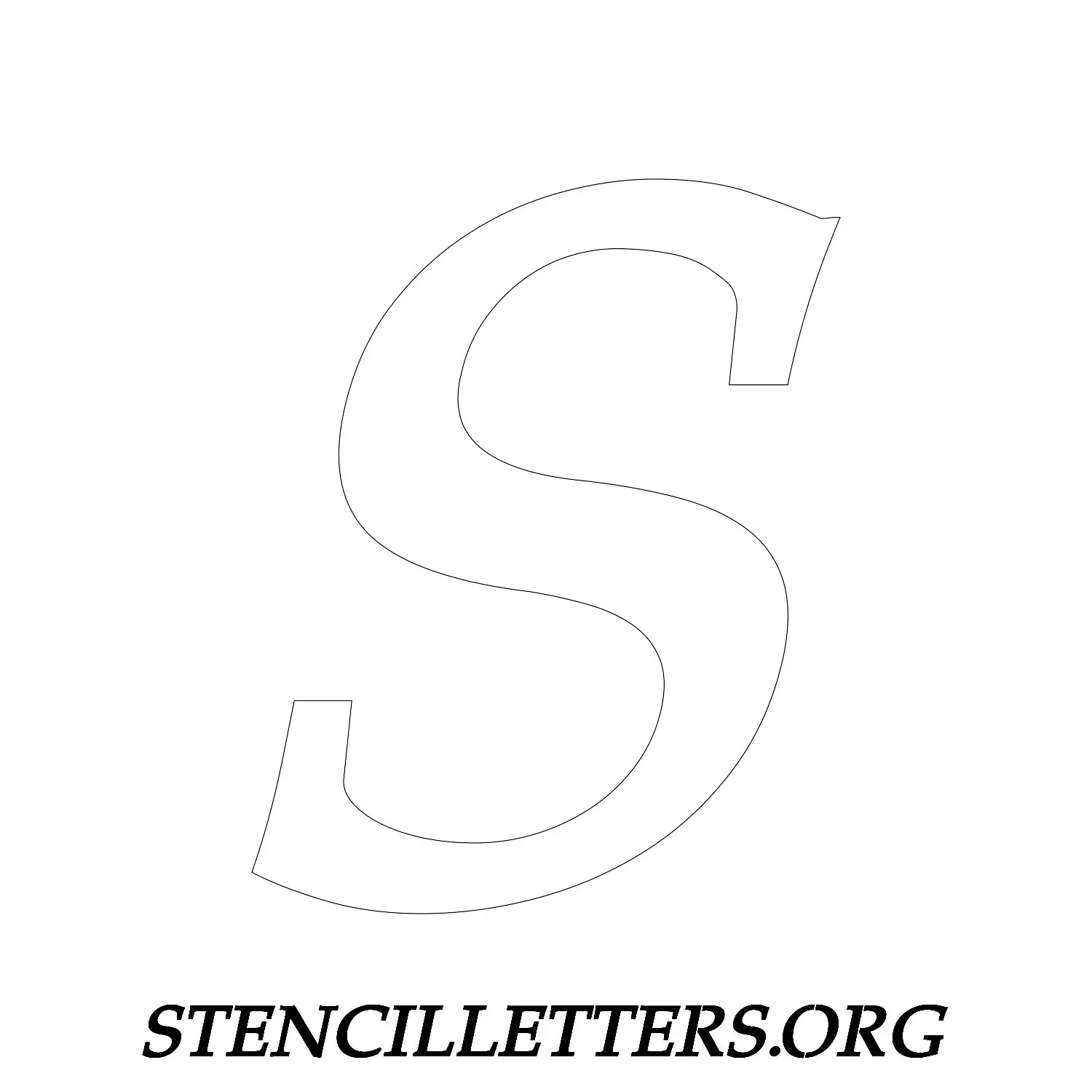 5 Inch Free Printable Individual 35 Italic Uppercase Letter Stencils