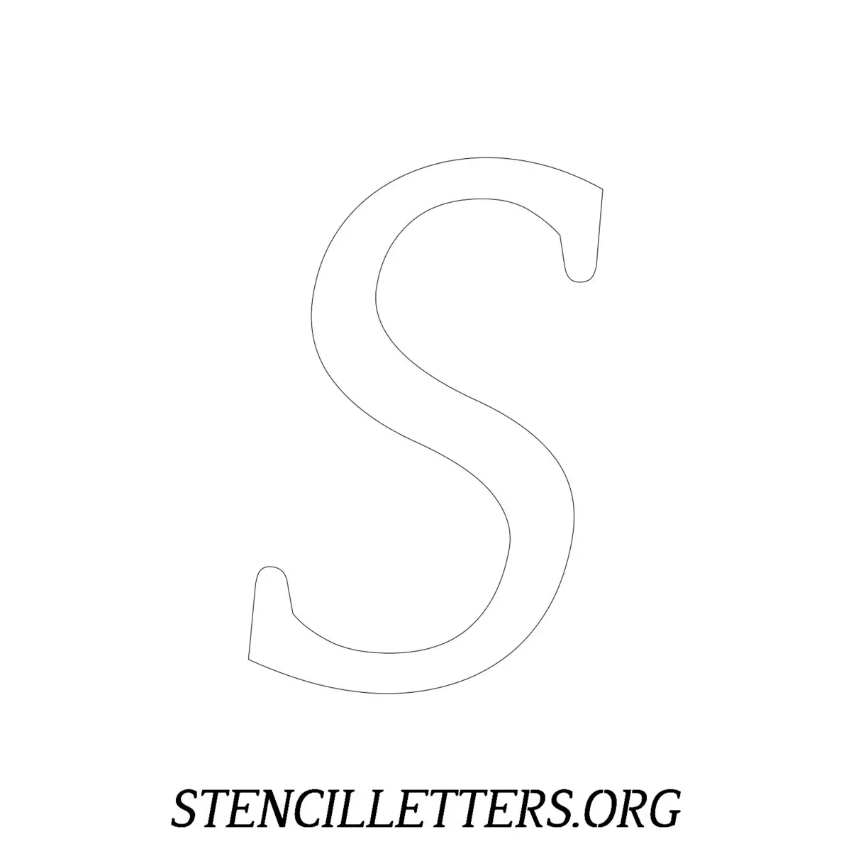 4 Inch Free Printable Individual 39 Italic Uppercase Letter Stencils
