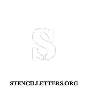 1 Inch Free Printable Individual 4 Elegant Lowercase Letter Stencils