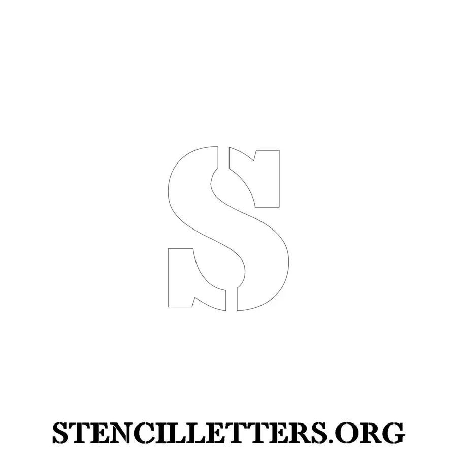 3 Inch Free Printable Individual 4 Elegant Lowercase Letter Stencils
