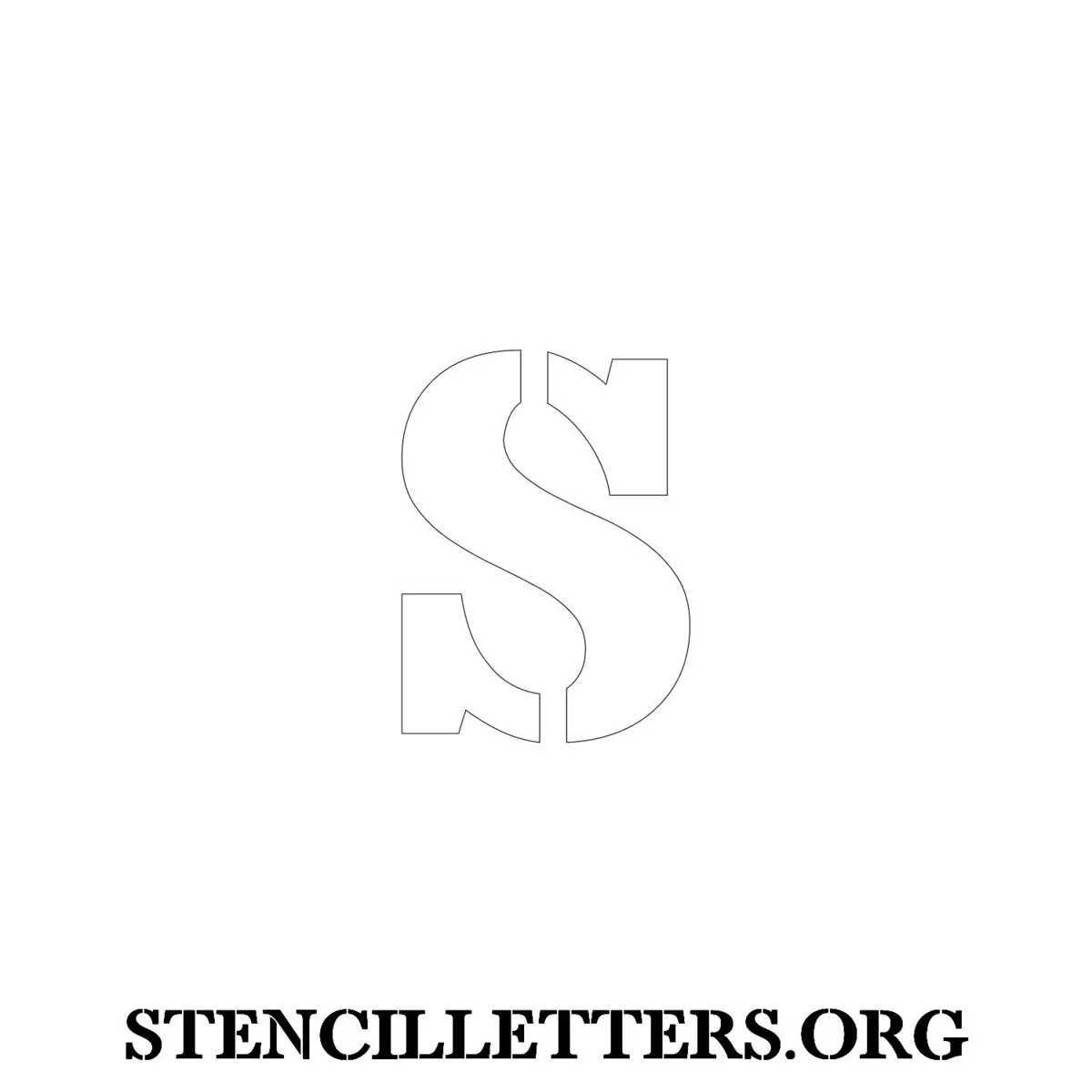 4 Inch Free Printable Individual 4 Elegant Lowercase Letter Stencils