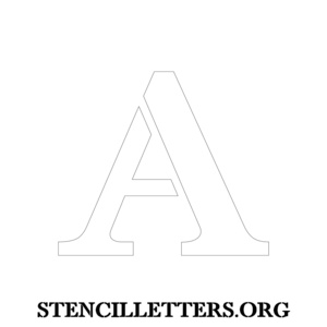 1 Inch Free Printable Individual 4 Elegant Uppercase Letter Stencils -  Stencil Letters Org
