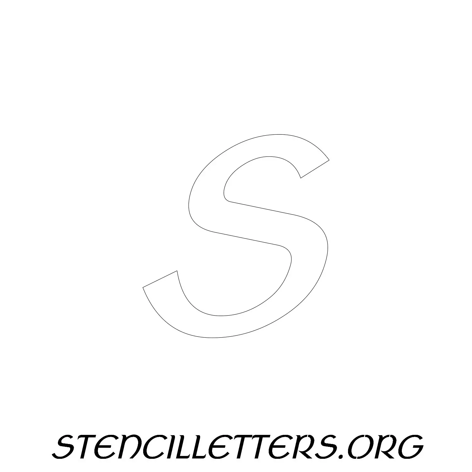 5 Inch Free Printable Individual 40 Italic Lowercase Letter Stencils