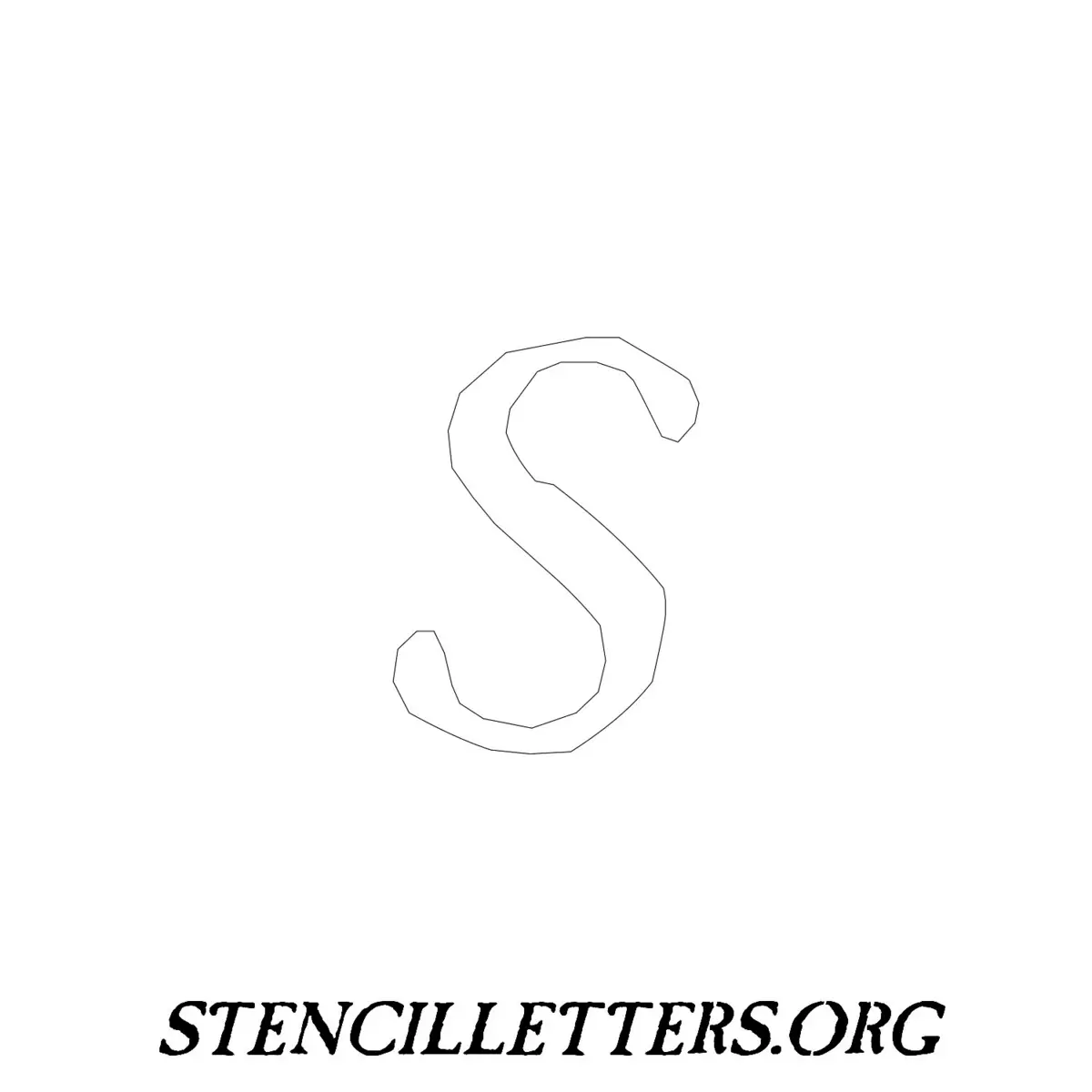 4 Inch Free Printable Individual 41 Italic Lowercase Letter Stencils