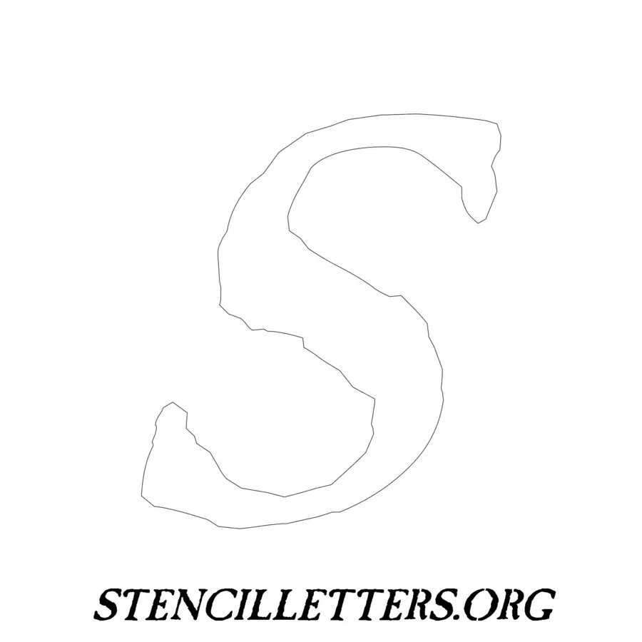 3 Inch Free Printable Individual 41 Italic Uppercase Letter Stencils