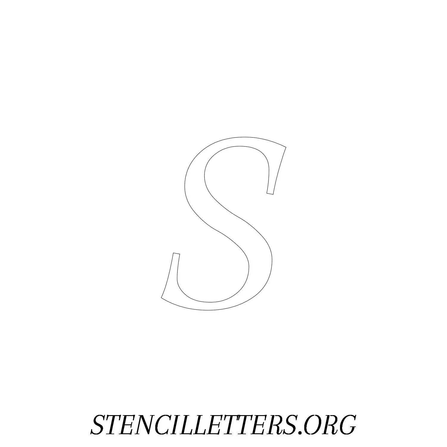 5 Inch Free Printable Individual 42 Italic Lowercase Letter Stencils