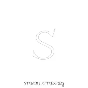 1 Inch Free Printable Individual 43 Italic Lowercase Letter Stencils