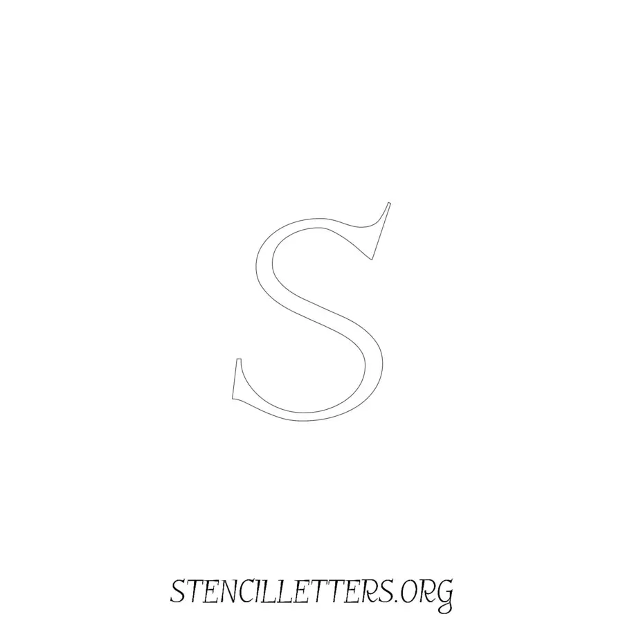 3 Inch Free Printable Individual 43 Italic Lowercase Letter Stencils