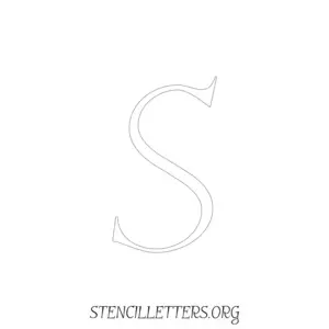 1 Inch Free Printable Individual 43 Italic Uppercase Letter Stencils