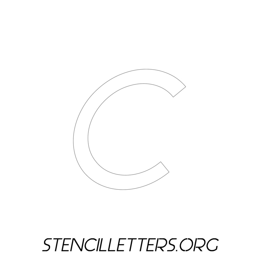 3 Inch Free Printable Individual 44 Italic Lowercase Letter Stencils ...