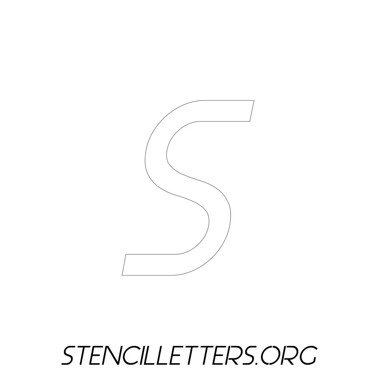 4 Inch Free Printable Individual 44 Italic Lowercase Letter Stencils