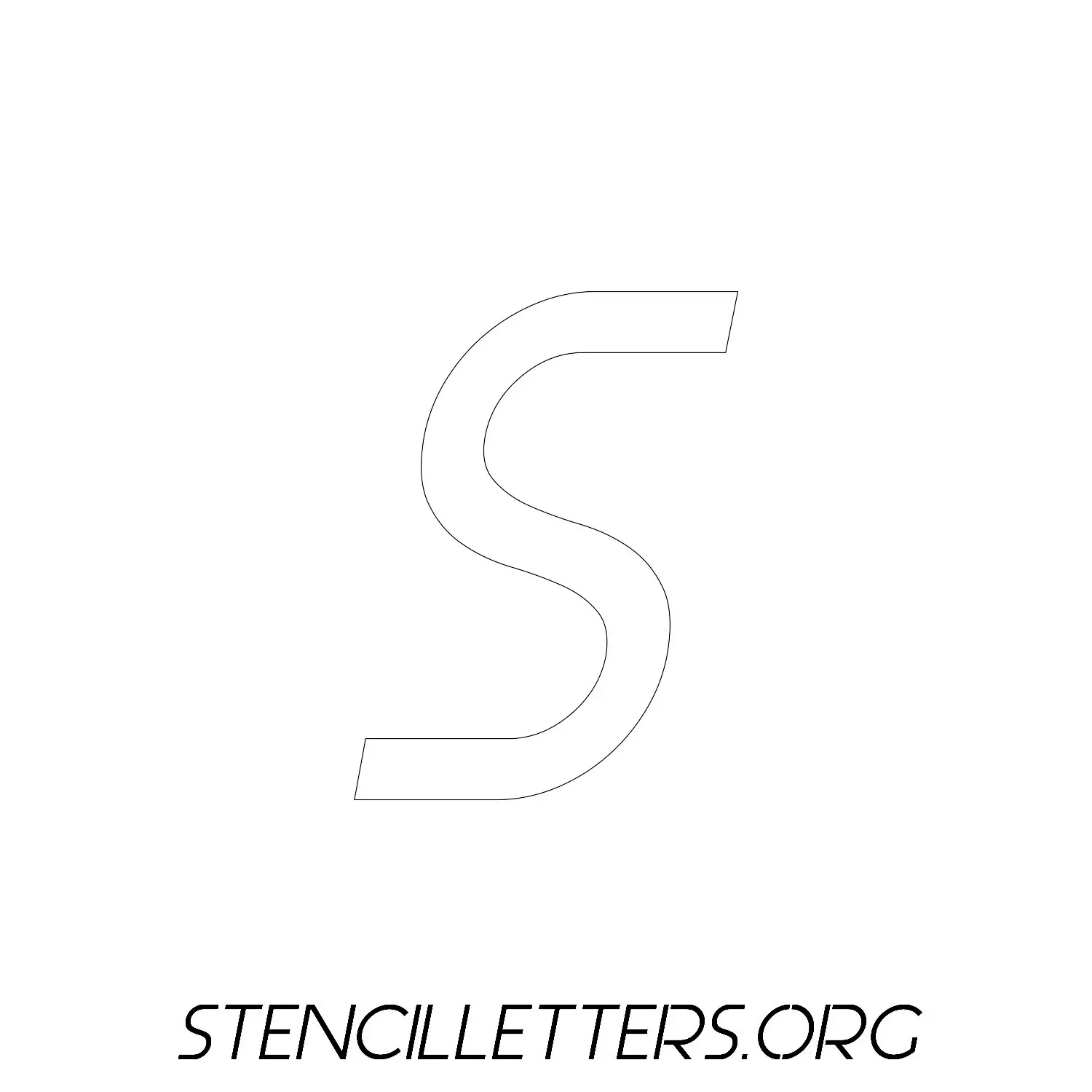 5 Inch Free Printable Individual 44 Italic Lowercase Letter Stencils
