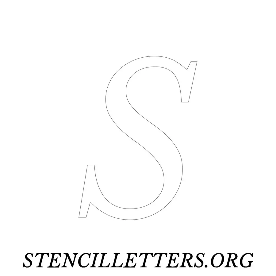 3 Inch Free Printable Individual 48 Italic Uppercase Letter Stencils