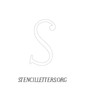 1 Inch Free Printable Individual 49 Italic Uppercase Letter Stencils