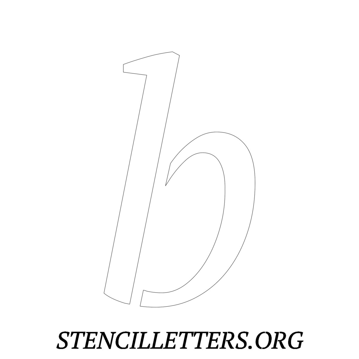 4 Inch Free Printable Individual 50 Italic Lowercase Letter Stencils ...