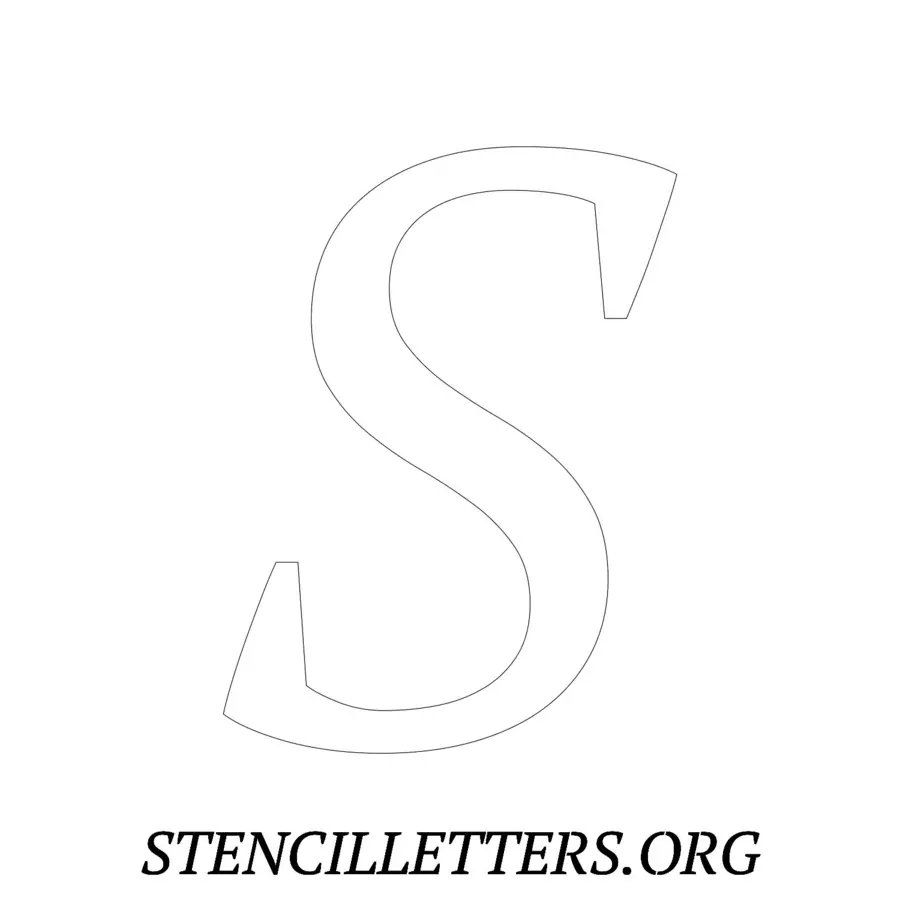 3 Inch Free Printable Individual 50 Italic Uppercase Letter Stencils