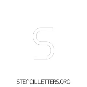 1 Inch Free Printable Individual 6 Elegant Lowercase Letter Stencils