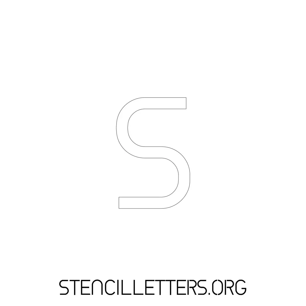 4 Inch Free Printable Individual 6 Elegant Lowercase Letter Stencils