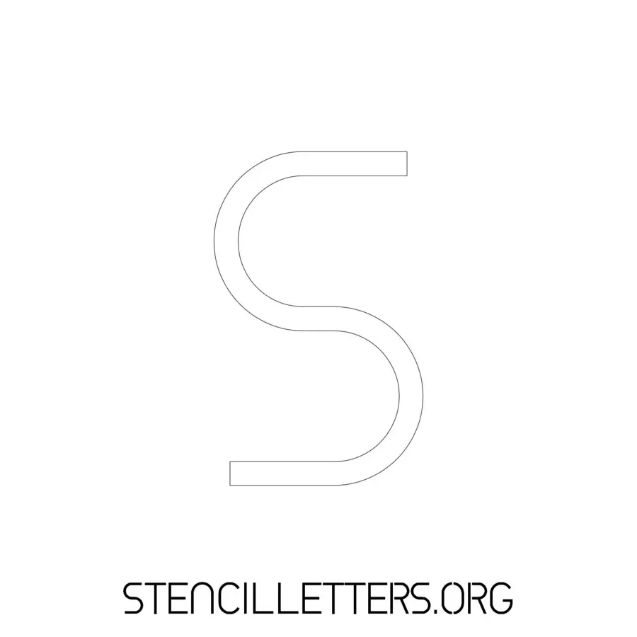 3 Inch Free Printable Individual 6 Elegant Uppercase Letter Stencils