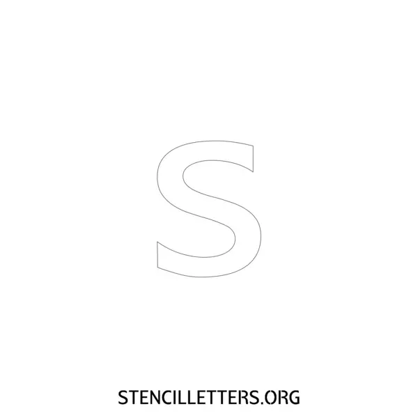 2 Inch Free Printable Individual 7 Elegant Lowercase Letter Stencils