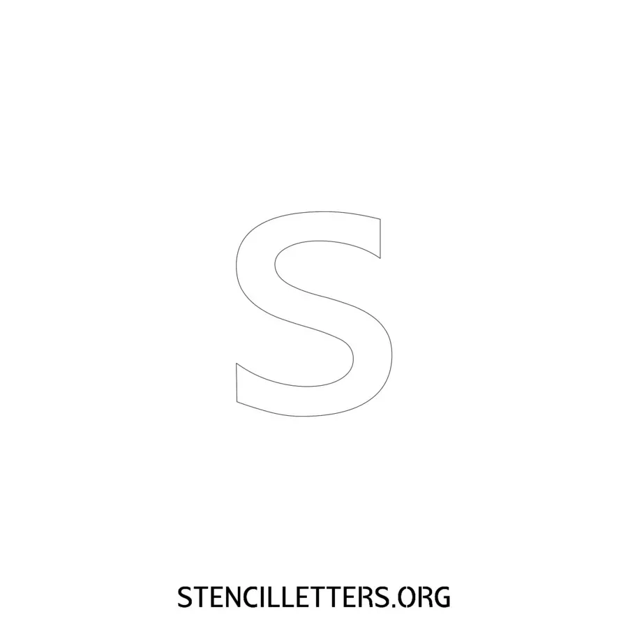 3 Inch Free Printable Individual 7 Elegant Lowercase Letter Stencils