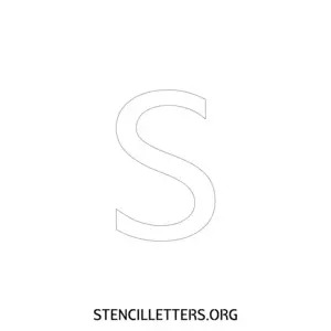 1 Inch Free Printable Individual 7 Elegant Uppercase Letter Stencils