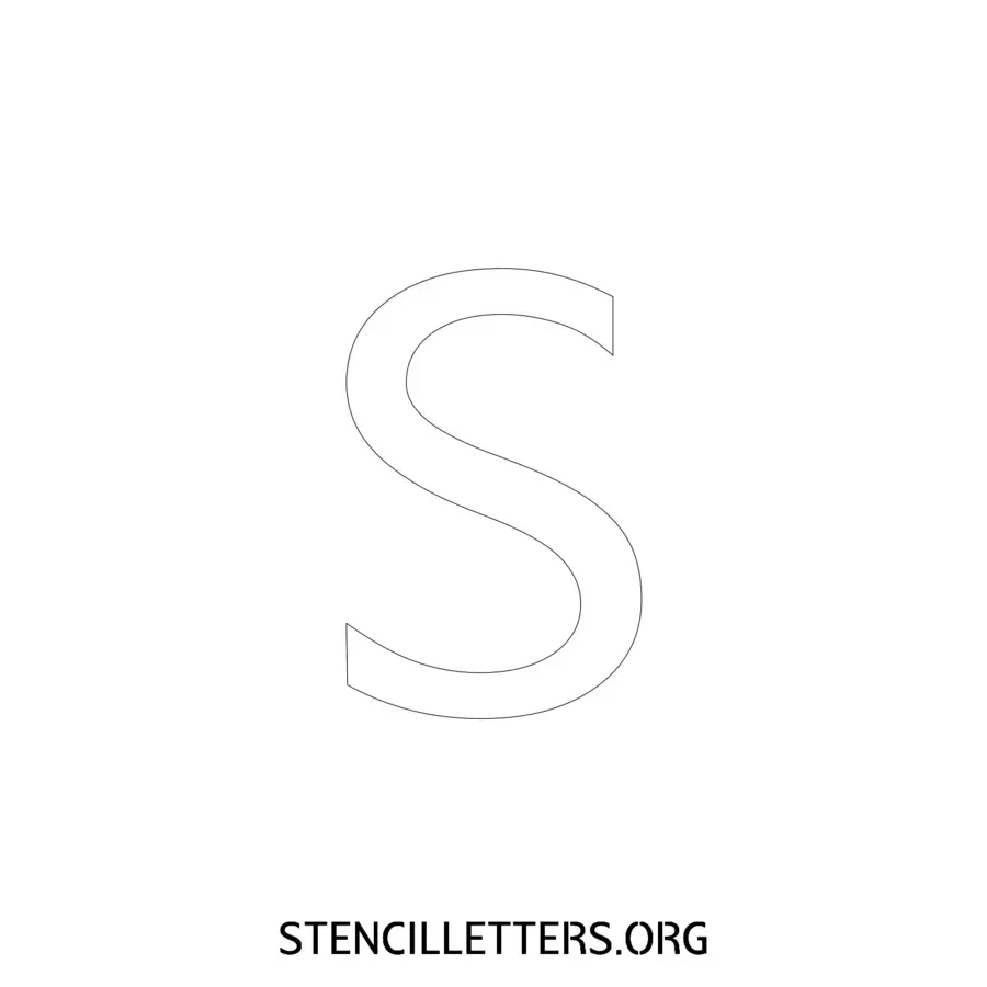 3 Inch Free Printable Individual 7 Elegant Uppercase Letter Stencils
