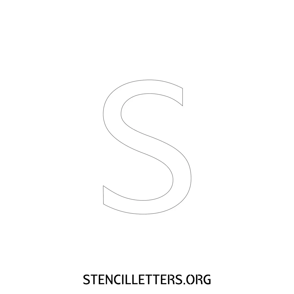 4 Inch Free Printable Individual 7 Elegant Uppercase Letter Stencils