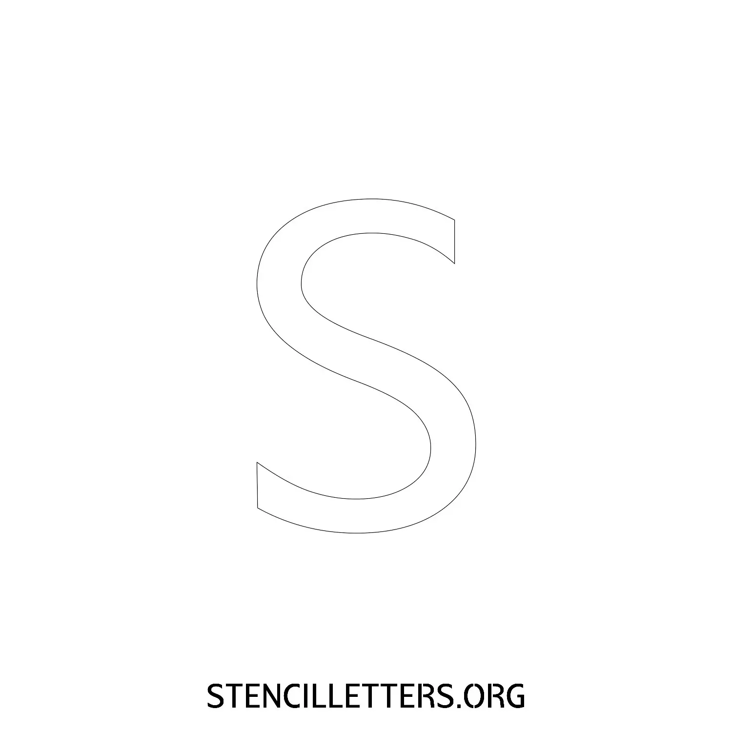 5 Inch Free Printable Individual 7 Elegant Uppercase Letter Stencils