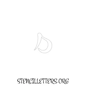 1 Inch Free Printable Individual 8 Elegant Lowercase Letter Stencils