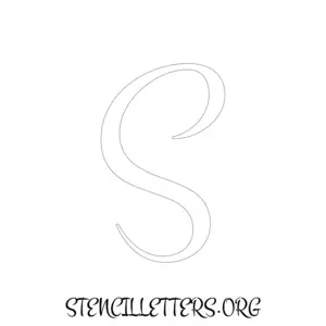 1 Inch Free Printable Individual 8 Elegant Uppercase Letter Stencils