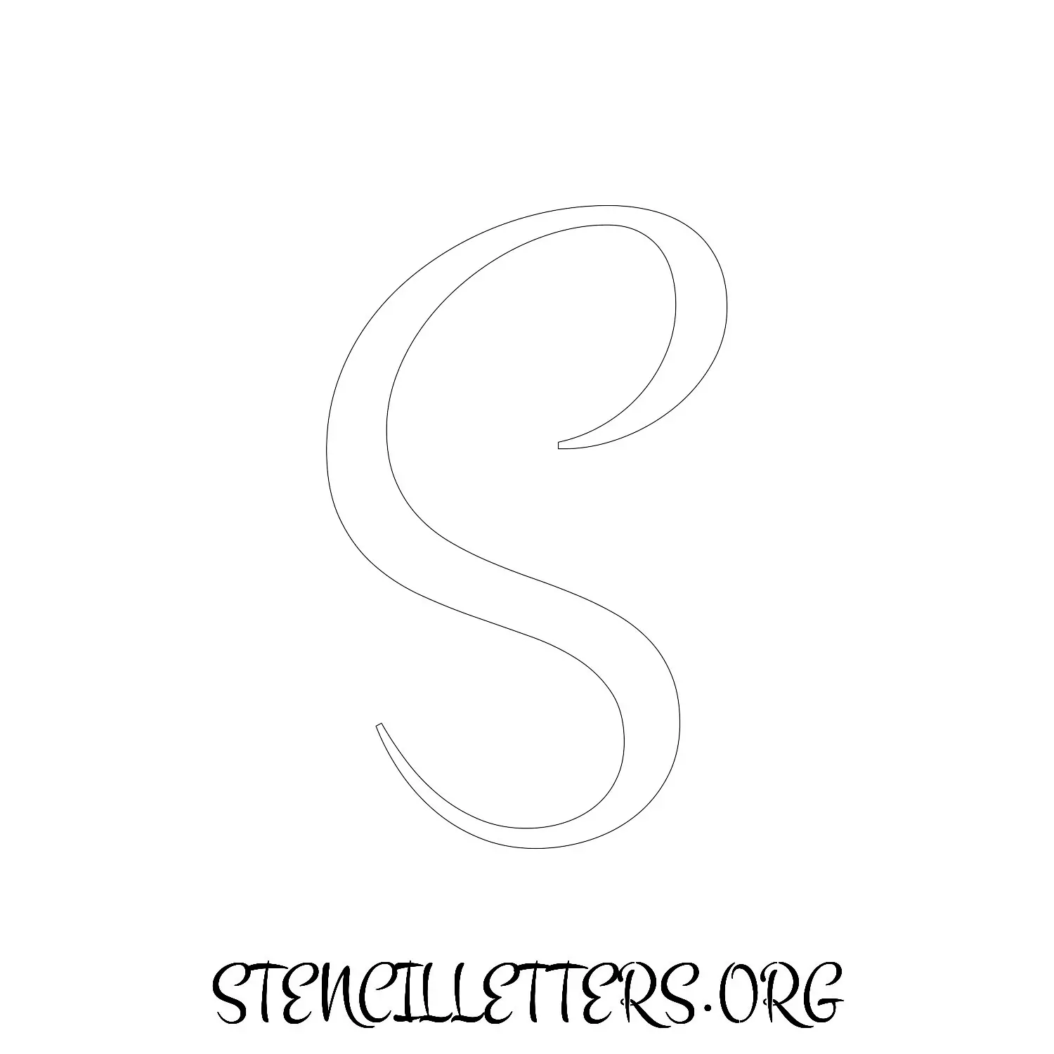 5 Inch Free Printable Individual 8 Elegant Uppercase Letter Stencils