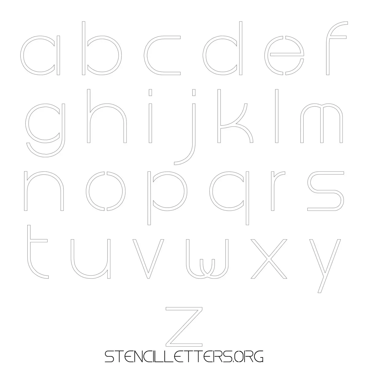 Free Printable Lowercase Letter Stencils Design Style 10 Elegant