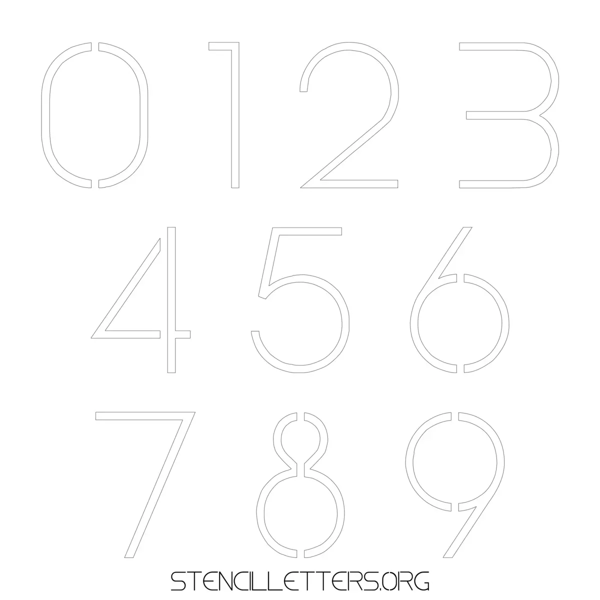Free Printable Numbers Stencils Design Style 10 Elegant