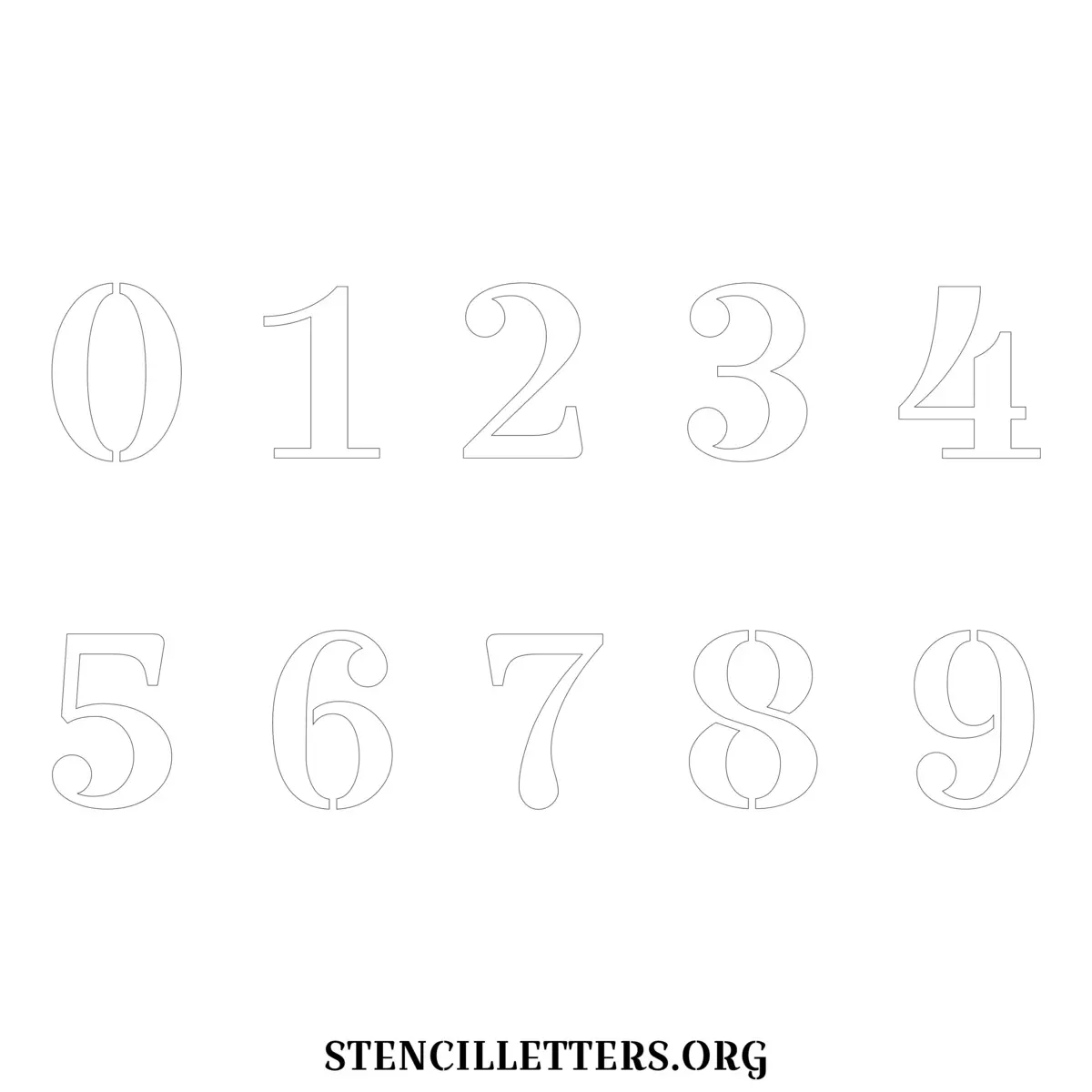 Free Printable Numbers Stencils Design Style 11 Elegant