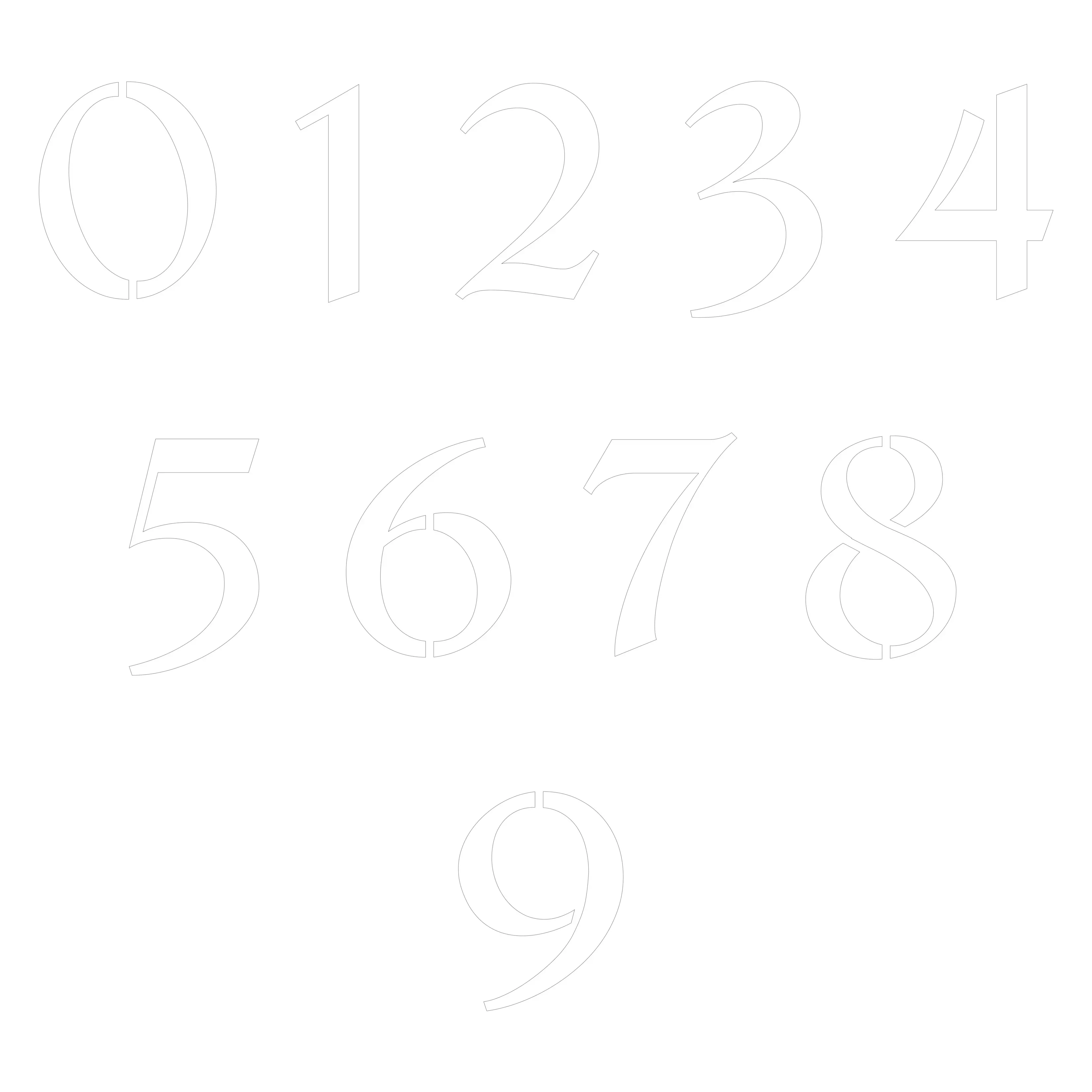 Free Numbers Stencils Premium Design Style 112 Formal