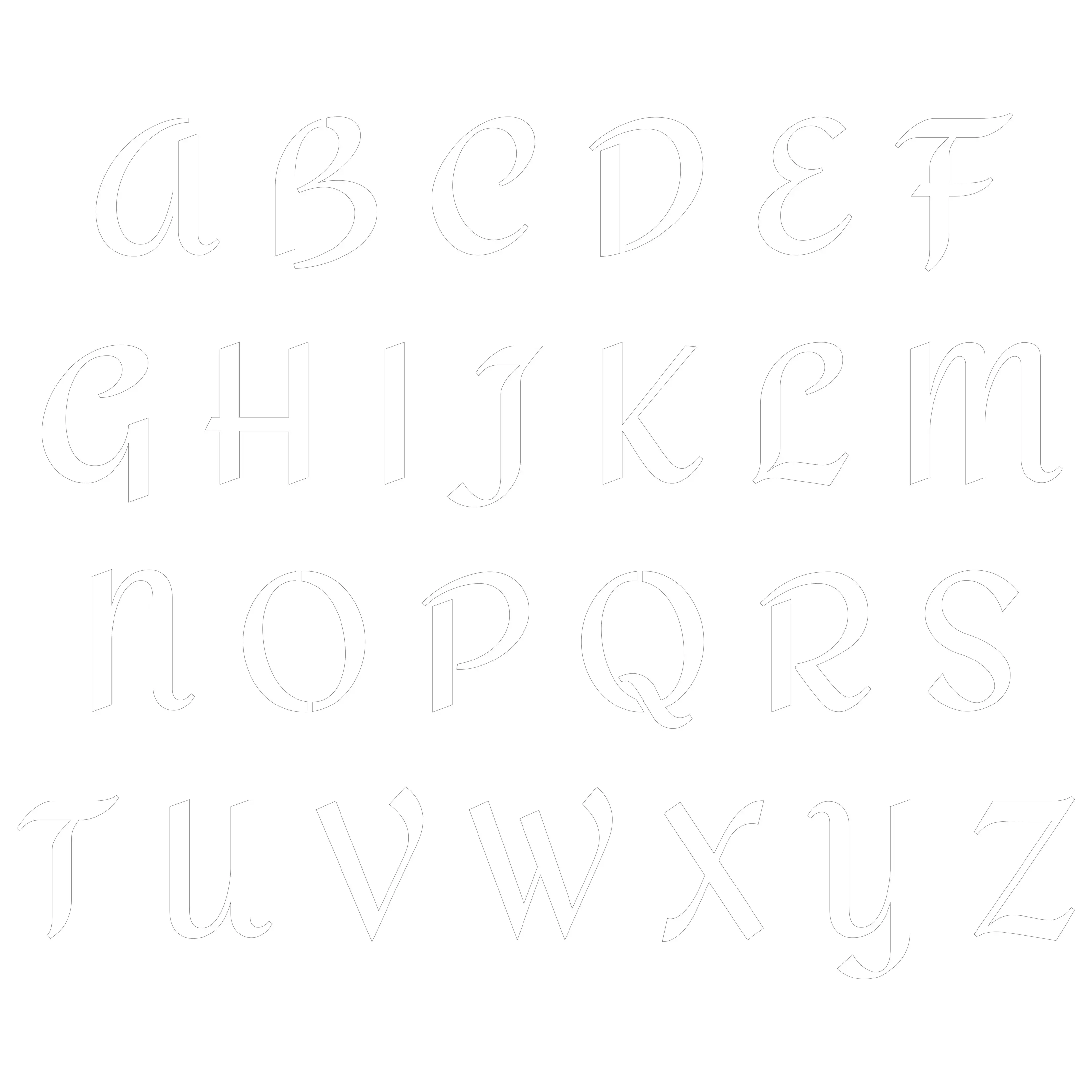 Free Uppercase Letter Stencils Premium Design Style 112 Formal