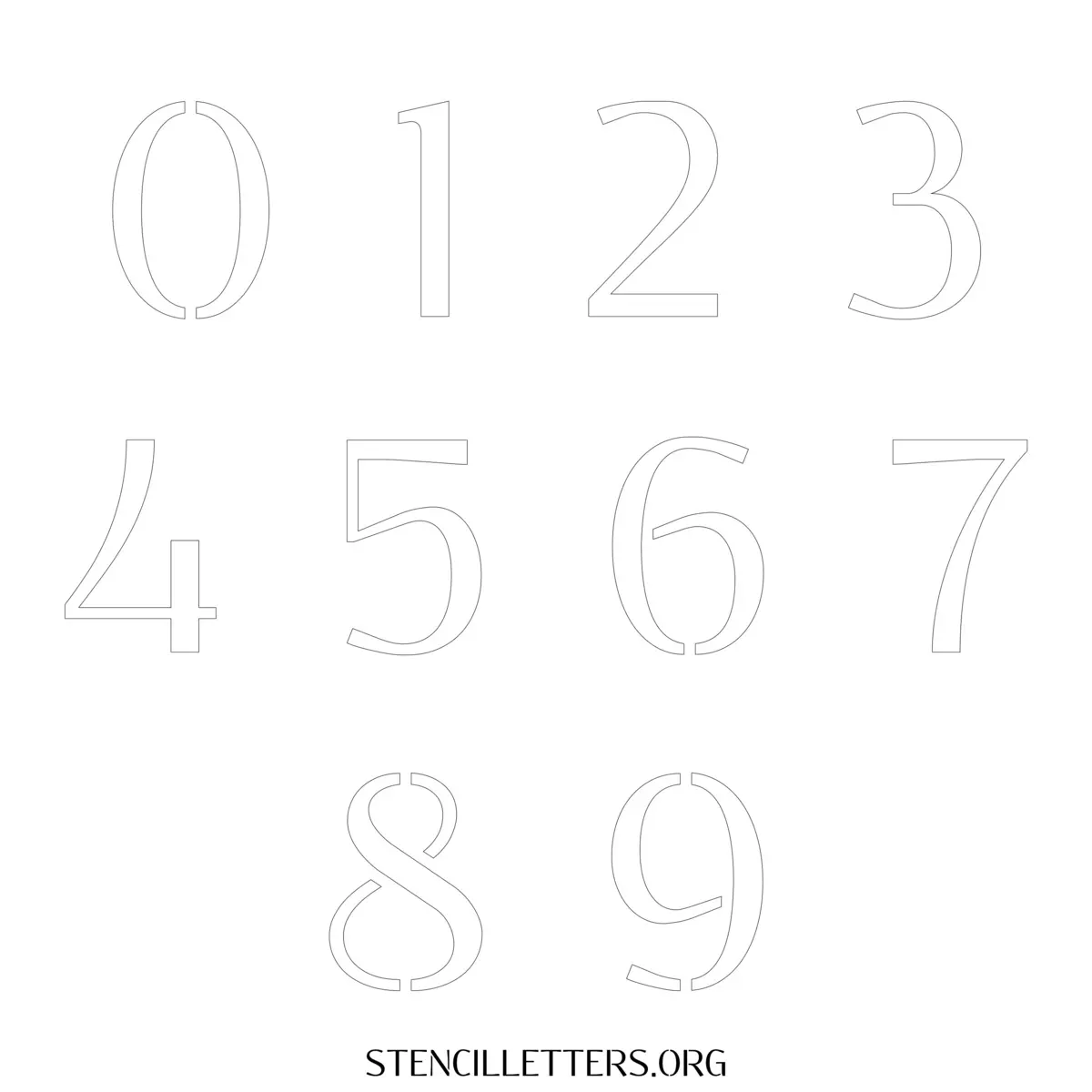 Free Printable Numbers Stencils Design Style 12 Elegant