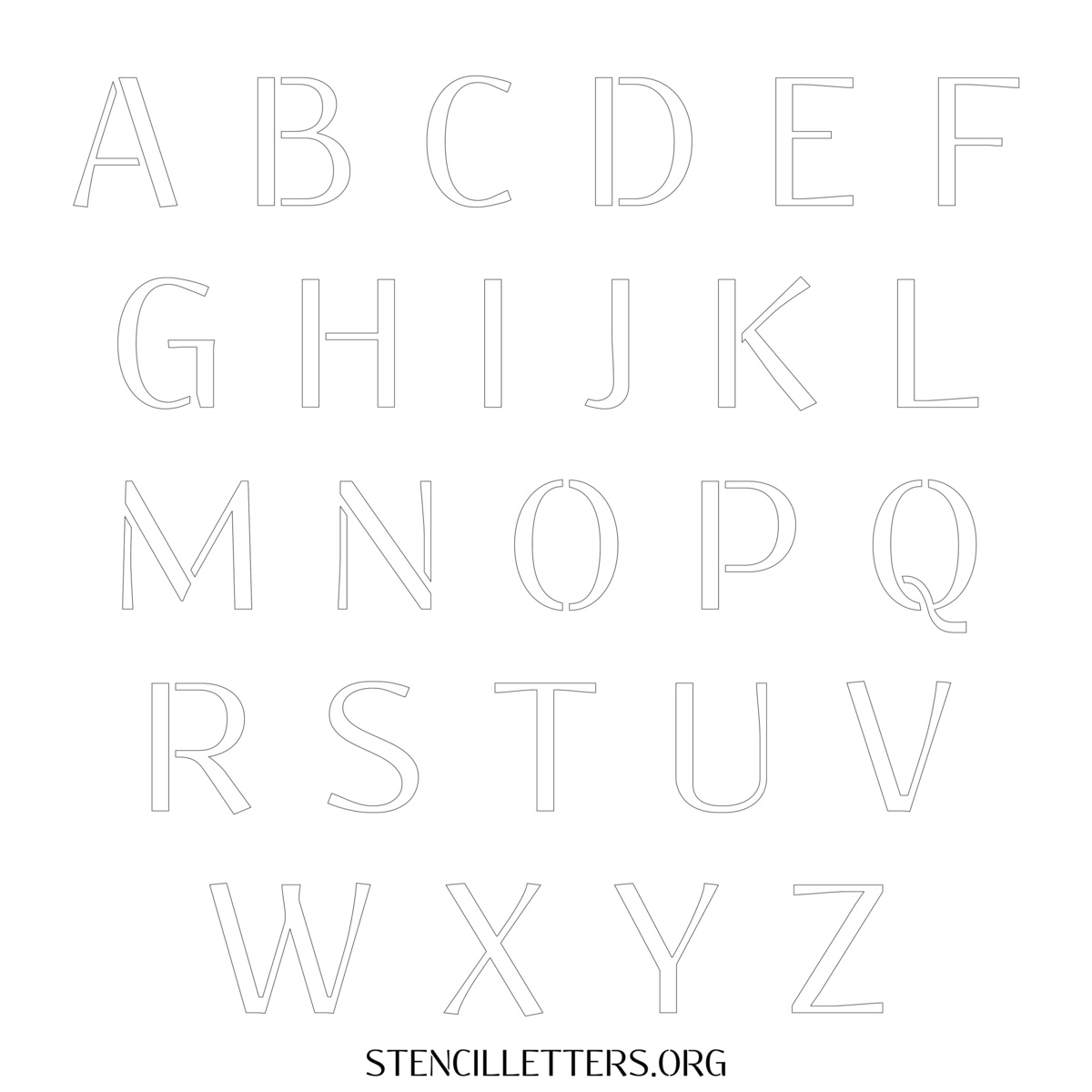 Free Printable Uppercase Letter Stencils Design Style 12 Elegant ...