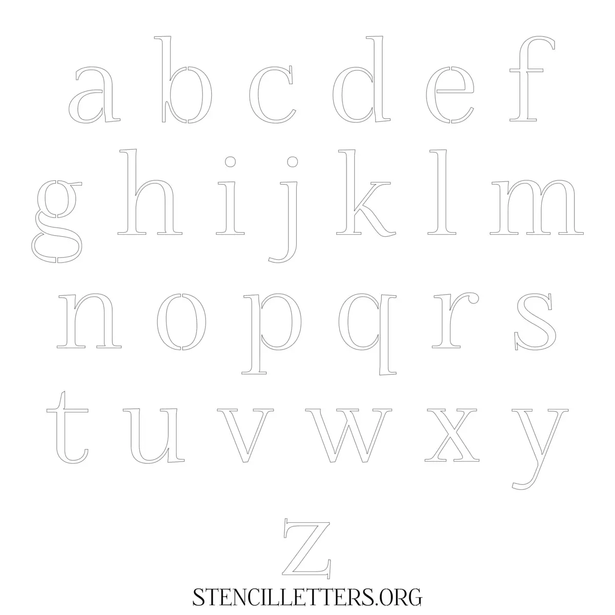 4 Inch to 10 Inch Uppercase & Lowercase Alphabet Stencils (Al - Stencil ...