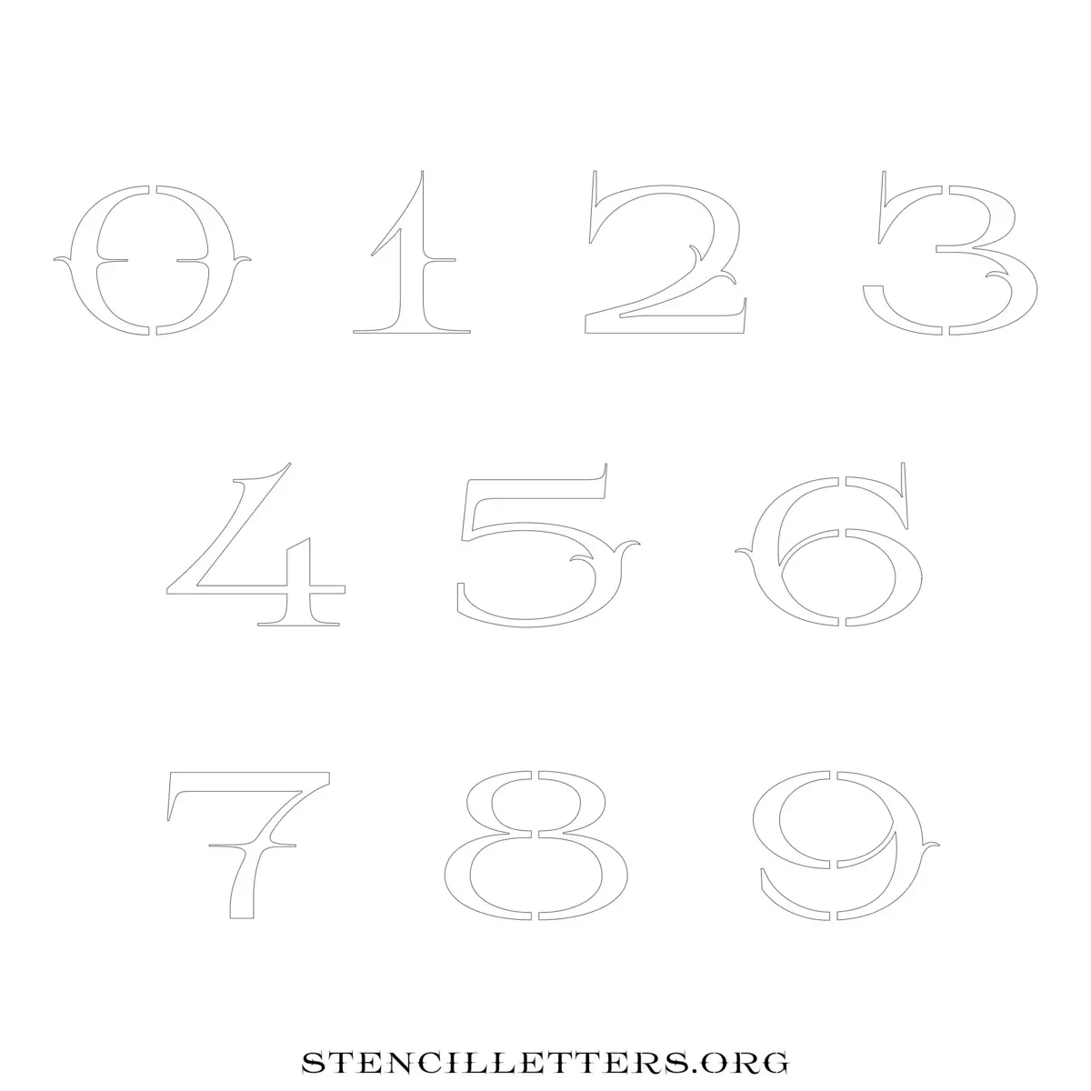 Free Printable Numbers Stencils Design Style 15 Elegant