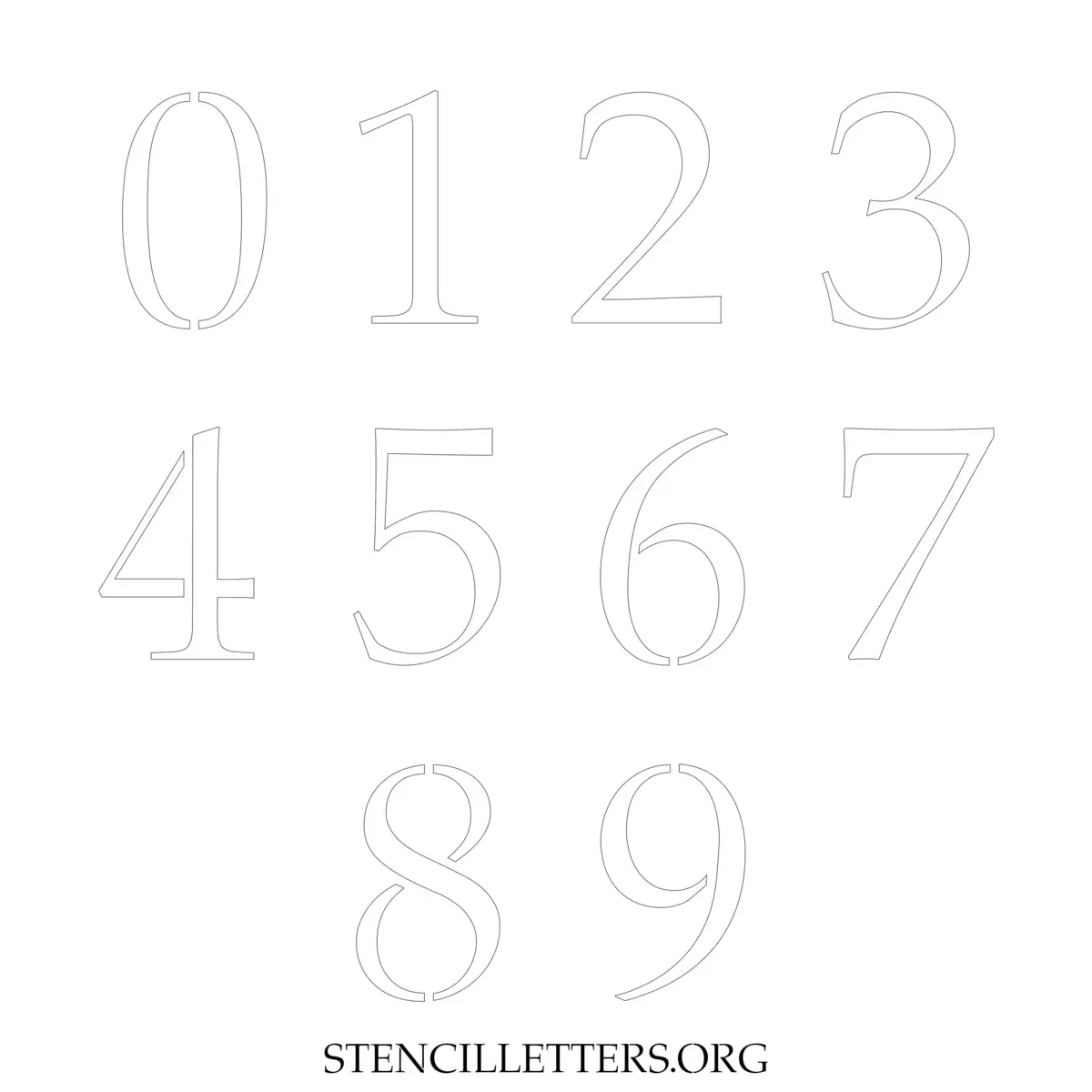 Free Printable Numbers Stencils Design Style 16 Elegant