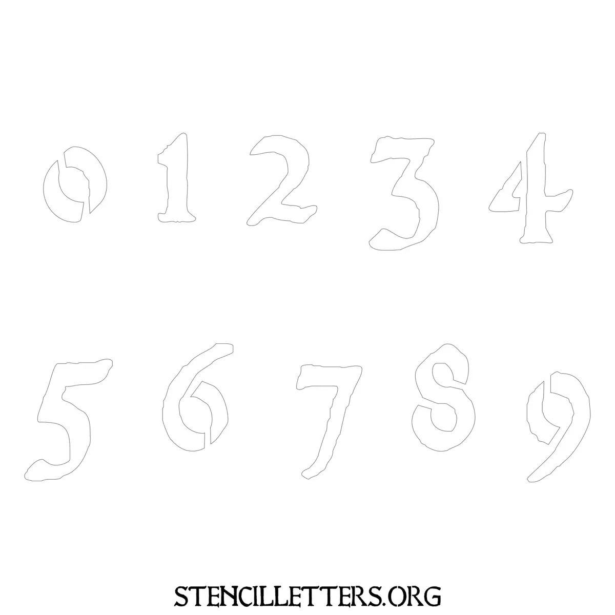 Free Printable Numbers Stencils Design Style 167 Calligraphy