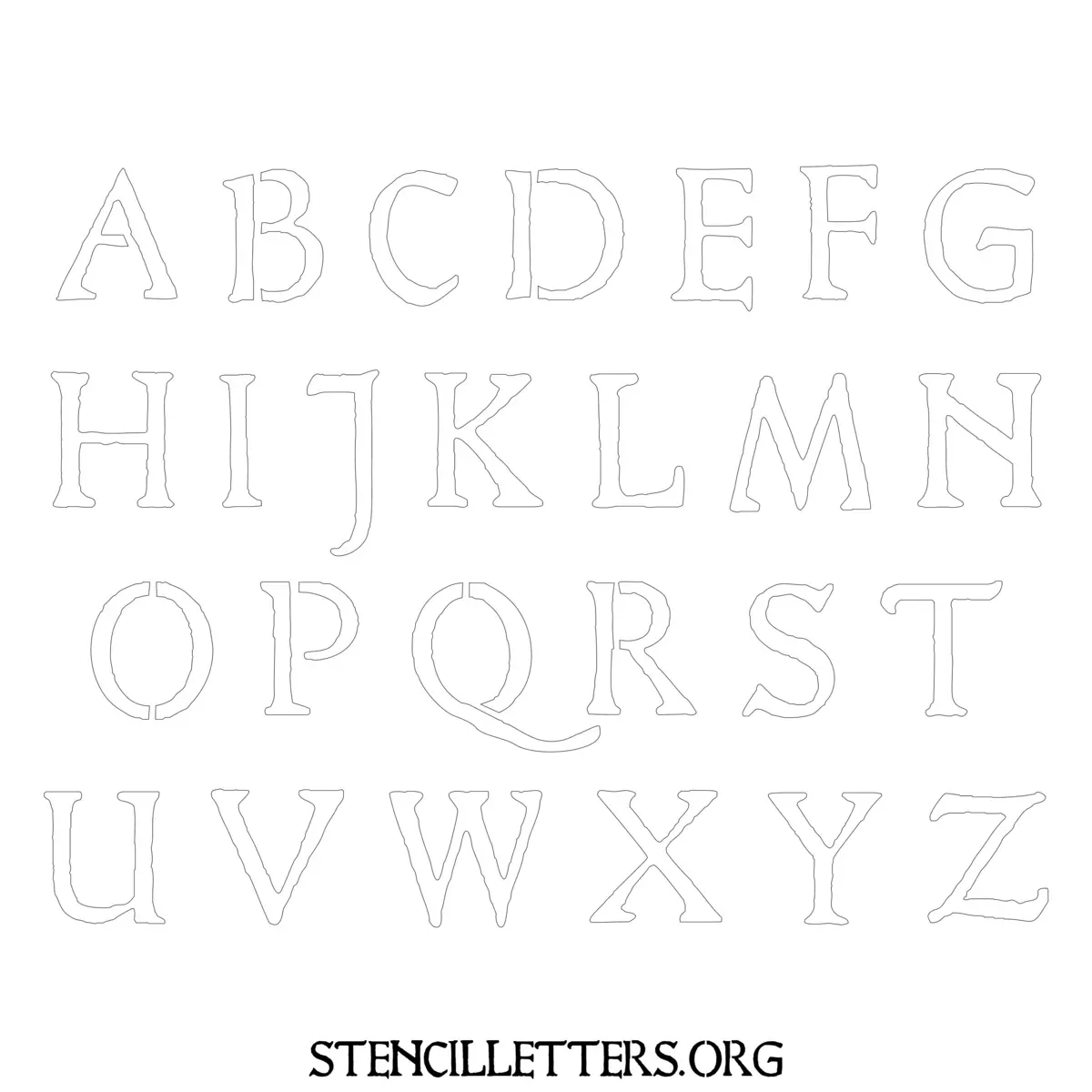 Free Printable Uppercase Letter Stencils Design Style 167 Calligraphy