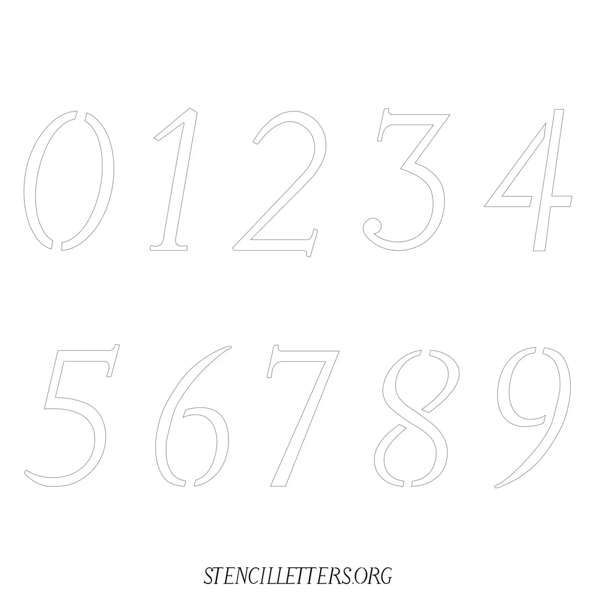 Free Printable Numbers Stencils Design Style 168 Calligraphy