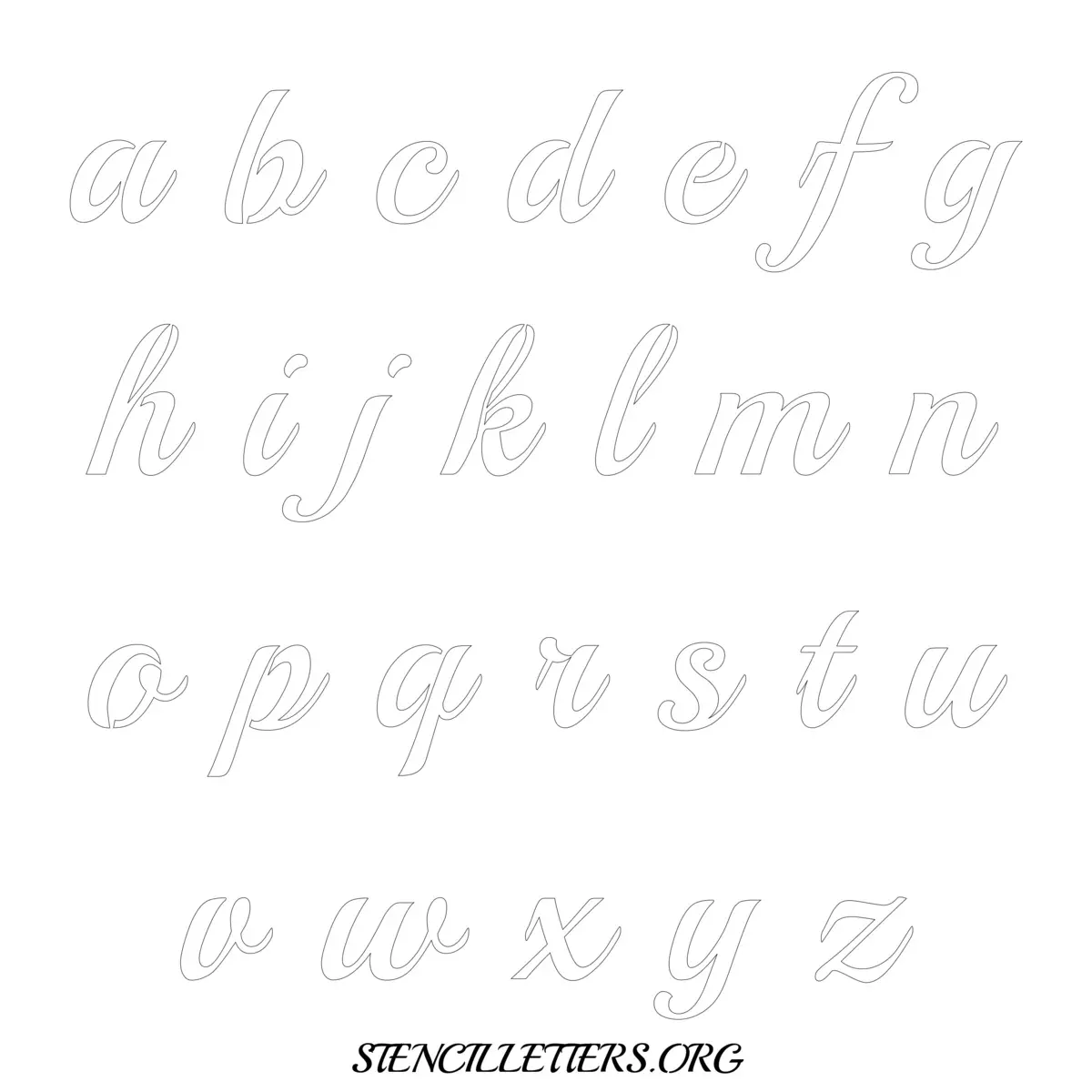 Free Printable Lowercase Letter Stencils Design Style 172 Calligraphy